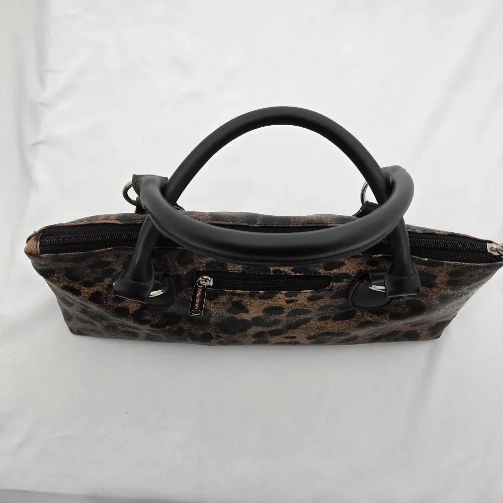 Primeware Leopard Print Insulated Wine Tote Clutch